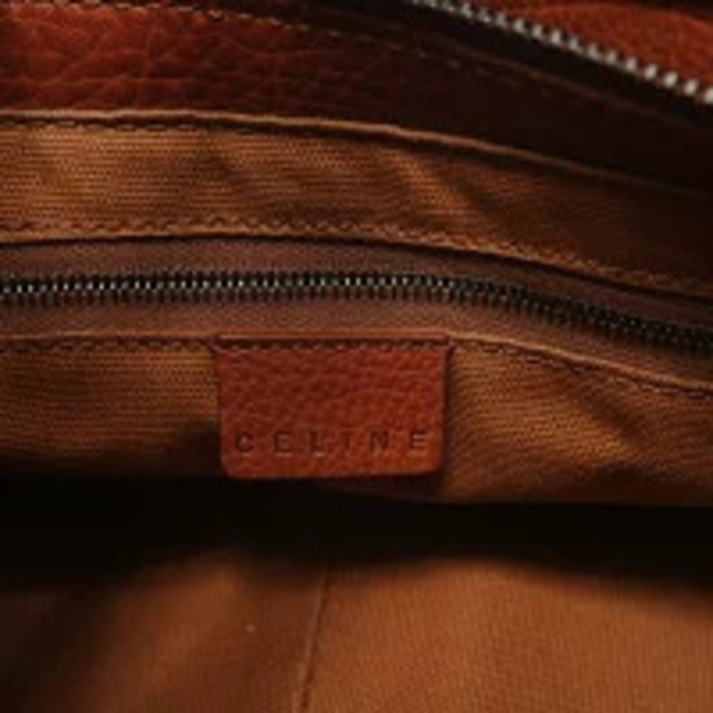 Celine Leather Triomphe Boogie Bag Shoulder Brown - Picture 9 of 13